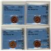 Image 1 : 1962 1¢ CCCS MS64 Red Missing M, 1962 1¢ CCCS Ms64 Red Missing M Hanging 2, 1964 1¢ CCCS MS64 Red Mi