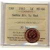 Image 1 : 1965 1¢ SmBds Blt 5 ICCS MS66 Full Red, A superb GEM example.