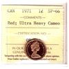 Image 1 : 1971 1¢ ICCS SP66RD Ultra Heavy Cameo.