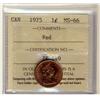 Image 1 : 1975 1¢ ICCS MS66 Full Red, A superb GEM example.