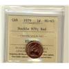 Image 1 : 1979 1¢ ICCS MS65  Red Double 979,