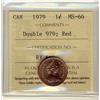 Image 1 : 1979 1¢ ICCS MS66 Red Double 979,