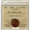 Image 1 : 1983 1¢ Far Beads ICCS MS66 Full Red, A superb GEM example.