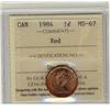 Image 1 : 1984 1¢ ICCS MS67 Full Red, A superb GEM example.