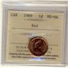 Image 1 : 1989 1¢ ICCS MS66 Full Red, A superb GEM example.