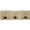 Image 1 : 1997,1998,1999 1¢ ICCS MS66 Red, Lot of 3 coins,