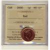 Image 1 : 2000 1¢ ICCS MS67 Full Red, A superb GEM example.