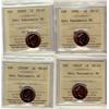 Image 1 : 2000 1¢, 2000W, 2001P, 2003WP,, Lot of 4 coins all certified ICCS MS67 Numismatic BU Full Red