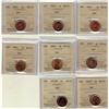 Image 1 : 2000, 2001, 2002P, 2003WP, 2004, 2004P, 2005, 2005P, 1¢ ICCS MS65 Red,  Lot of 8 coins,