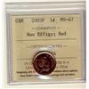 Image 1 : 2003 1¢  New Effigy ICCS MS67 Full Red, A superb GEM example.