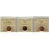 Image 1 : 2003, 2003P,2003 New Effigy 1¢ ICCS MS66 Red,  Lot of 3 coins,