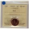 Image 1 : 2005 P 1¢ ICCS MS67 Full Red, A superb GEM example.