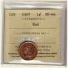 Image 1 : 2007 1¢ ICCS MS66 Full Red.