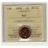 Image 1 : 2008 1¢ ICCS MS67 Full Red, A superb GEM example.
