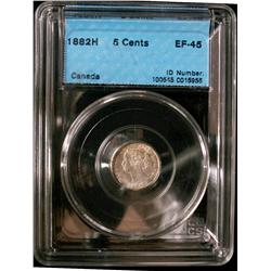 1882H 5¢ CCCS EF45.
