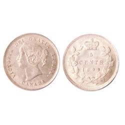 1899 5¢ ICCS MS64, fully brilliant and lustrous.