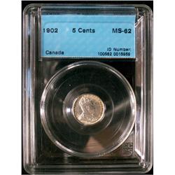 1902 5¢ CCCS MS62.