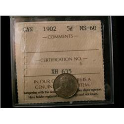 1902 5¢ ICCS MS60.