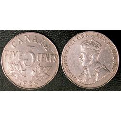 1925 5¢, a nice Fine example.