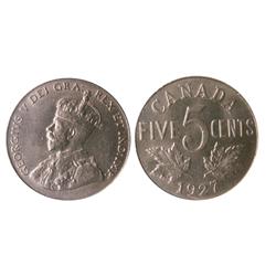 1927 5¢ ICCS MS65.  An amazing example. Excellent strike with clean fields and great surfaces. The n