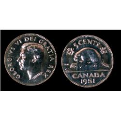 1951 5¢ High Relief PCGS MS65.  A gem example.  Should command a high bids.