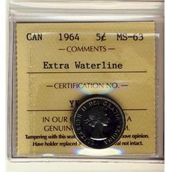1964 5¢ EWL ICCS MS63.