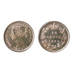 1870 10¢ Wd 0 EF/AU.  Detailed and white example.