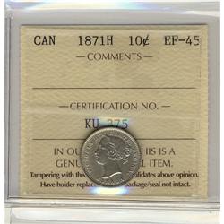 1871H 10¢ ICCS EF45.