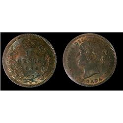 1875H 10¢ ICCS MS63.  Lovely toning with lots of underlying lustre.   Top 5 by ICCS standard and cro