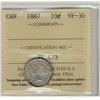 Image 1 : 1887 10¢ ICCS VF30. A sharp example. Semi-key date.
