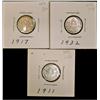 Image 1 : 1911, 1917 & 1932 10¢.  Lot of 3 coins all MS60.