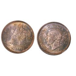 1943 10¢ PCGS MS66.  Superbly toned.  Scarce in this HIGH end grade.