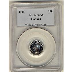 1949 10¢ PCGS SP66 Brilliant with reflective surfaces