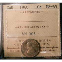 1960 10¢ ICCS MS65,  Gem eye appeal.