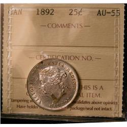 1892 25¢ ICCS AU55.