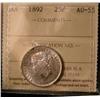 Image 1 : 1892 25¢ ICCS AU55.