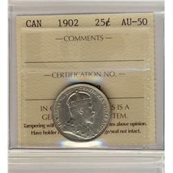 1902 25¢ ICCS AU50.