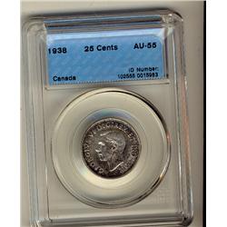 1938 25¢ CCCS AU55.