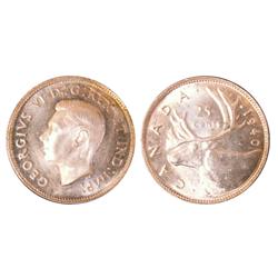 1940 25¢ ICCS MS65 HEAVY CAMEO, hint of golden tints, otherwise brilliant. A superb example.