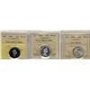 Image 1 : 1952 LR MS64, 1965 MS64 & 1991 25¢ ICCS .  1965 is designated as Ultra Heavy Cameo and the 1991 is a