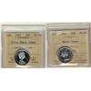 Image 1 : 1961 25¢ ICCS PL65 HEAVY CAMEO, fully brilliant, 1965 25¢ ICCS PL65 ULTRA HEAVY CAMEO. Lot of 2 coin