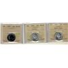 1965 25¢ ICCS MS65 Heavy Cameo, 1968 Silver MS65, 1998 MS66,  Lot of 3 coins all certified ICCS,