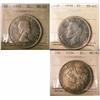 Image 1 : 1936, 1939 & 1955 $1 ICCS MS63.  Lot of 3 coins all same grade.