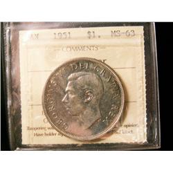 1951 $1 Arnprior ICCS MS63.