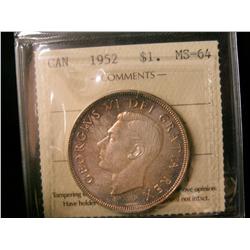 1952 $1 WL ICCS MS64.