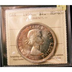 1954 $1 ICCS MS65.