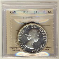 1954 $1 ICCS PL64 Heavy Cameo.
