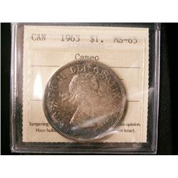 1963 $1 ICCS MS65 Cameo.