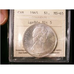 1965 $1 LgeBds Blt 5 ICCS MS65