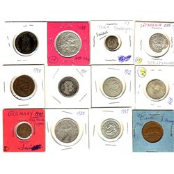 World Coins - Small group of 12 coins